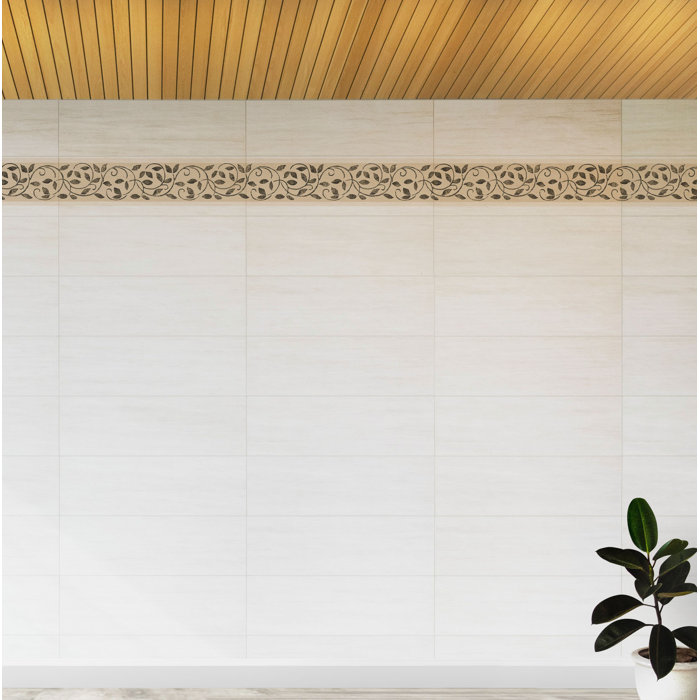 Red Barrel Studio® Peel And Stick Wallpaper Border Damask Dark Grey